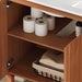 Bathroom Vanity With Sink, Minimalist Design, 45 Degrees Free Handle Doors - Antique Natural