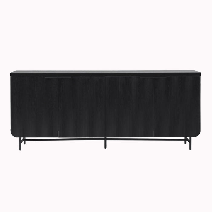 Scandi - Fluted Door Sideboard - Black