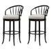 Luther - Commercial Grade Steel Frame Fabric Upholstered Swivel Bar Height Barstool