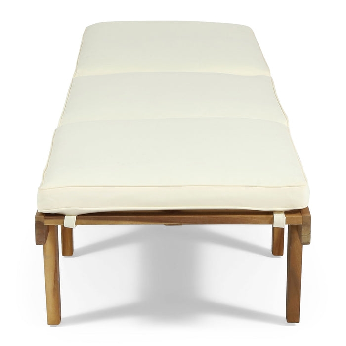 Ariana - Wood Chaise Lounge With Cushion