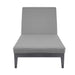 Menorca - Outdoor Patio Adjustable Chaise Lounge Chair In Aluminum With Gray Cushions