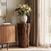 Tree Stump Side Table, Indoor / Outdoor Use - Antique Brown