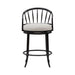 Luther - Commercial Grade Steel Frame Fabric Upholstered Swivel Counter Height Barstool