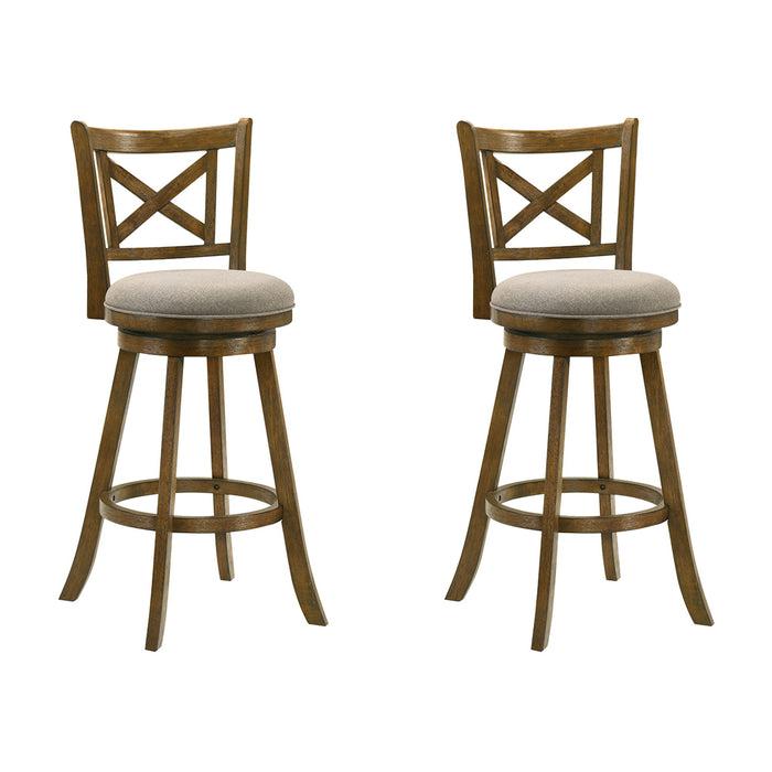 Kodi - Modern Farmhouse Swivel Wood Bar Height Kitchen Bar Stool