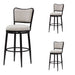 Baxter - Steel Frame Fabric Upholstered Swivel Bar Height Barstool