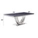 Cambrie - Dining Table With Engineered Stone Top - Engineered Stone Top & Mirrored Silver