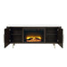 Clayten - Server With Marble Top & Fireplace - White & Espresso
