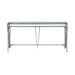 Celina - 72" Rectangle Tempered Glass Console Table - Shiny Nickel