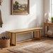 Dining Bench With Rattan Weave