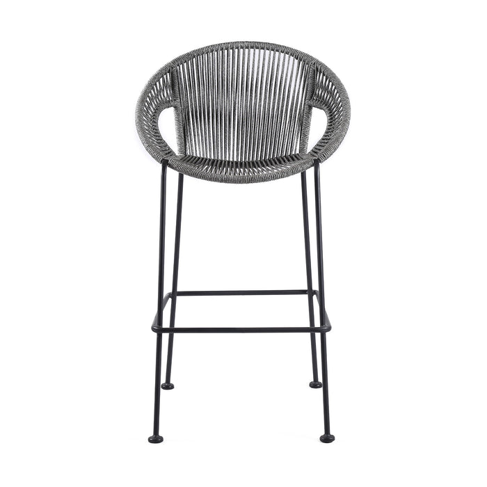 Acapulco - Indoor Outdoor Steel Bar Stool With Rope Set