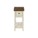 Accent End Table, 2 Tier, Narrow, Lamp, Storage Drawer, Charming Design