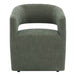 Libni - Arm Chair With Casters - Green Linen