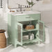 Modern Bathroom Vanity With Tempered Glass Doors