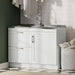Hennessy - Laundry Utility Sink And Cabinet With Dual Sink And Pull Out Faucet - White