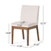 Dining Chairs With Upholstered Seat And Backrest (Set of 2) - Light Beige / Walnut