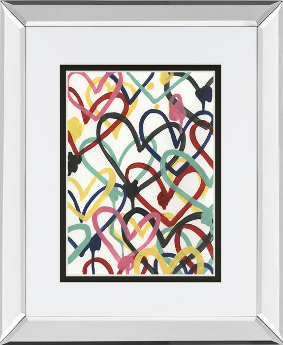 Heart Scribbles I By June Erica Vess - Red