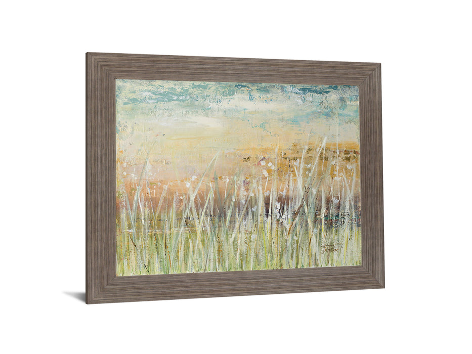 Misty Sunrise Meadow - 28" x 34" Framed Wall Art