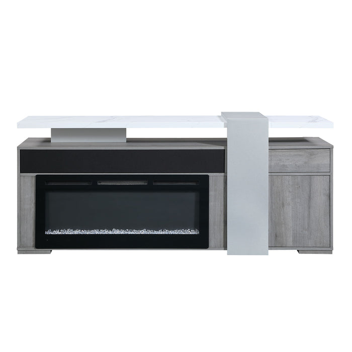 Zorra - Entertainment Unit With Bluetooth Speaker - Gray