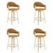 Daxton - Swivel Counter Height Round Back Wood Bar Stool With Faux Leather Seat