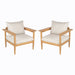 Terassi - Outdoor Lounge Chair (Set of 2) With Cushions - Beige / Light Teak