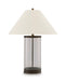 Junrow - Glass Table Lamp - Clear / Brown