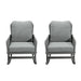Contemporary Minimalist Wicker Rocking Chair With Soft Cushions And Durable Wooden Frame