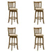 Wren - Modern Farmhouse Swivel Wood Bar Height Kitchen Bar Stool