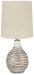 Aleela - Metal Table Lamp  - White / Gold Finish