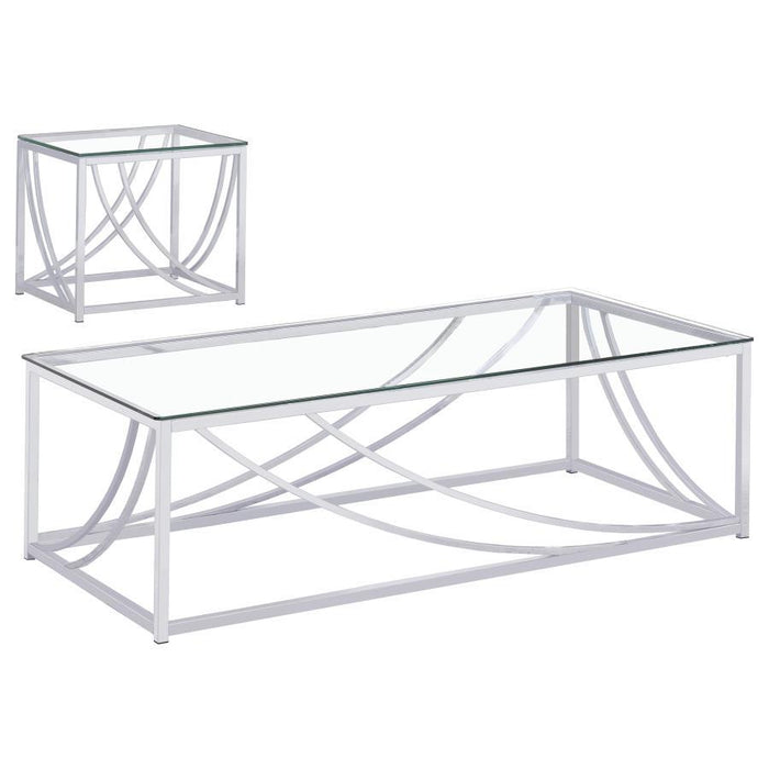 Lille - Glass Top Coffee And End Table Set