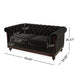 Chesterfield Loveseat Sofa, 2 Person Rolled Arm Upholstered Couch