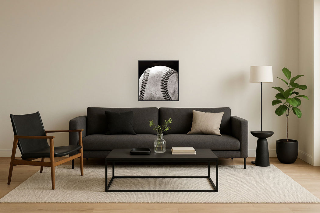 Vintage Stitch Sphere - 24" x 24" Framed Wall Art