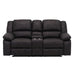 Reclining Console Loveseat - Black