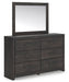 Hollivern - 4 Pc. - Twin Panel Storage Bed, Dresser, Mirror And Chest - Dark Gray