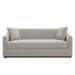 3 Seater Sofa With Wrap Around Armrests And Throw Pillows