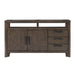 Side Server With Glass Inlay - Dark Oak
