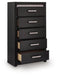 Shoralli - Five Drawer Chest - Black