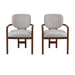 Upholstered Arm Dining Chairs (Set of 2)