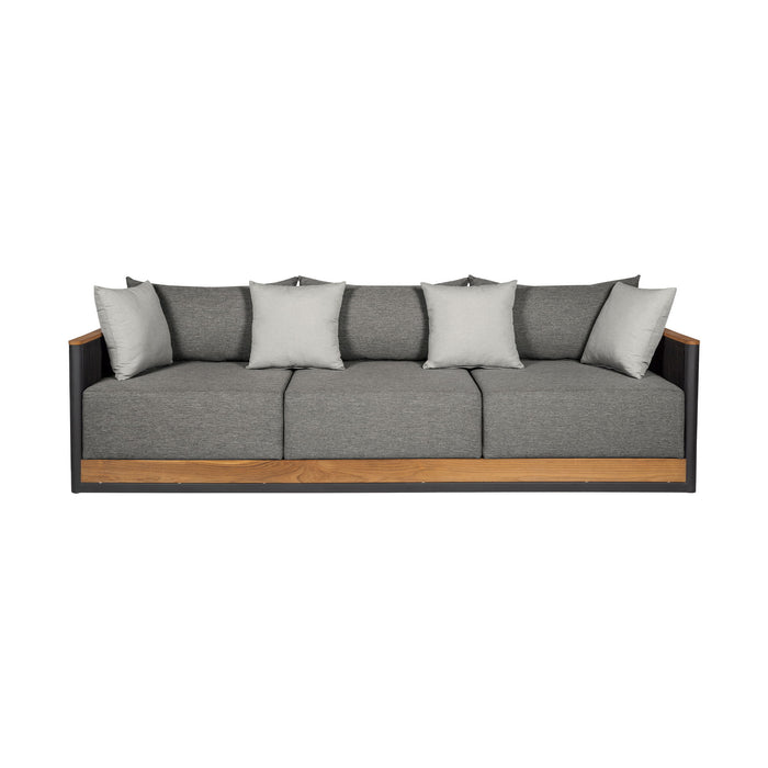 Artesia - Outdoor Patio Sofa - Black / Dark Gray