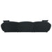 Lucifer - Sectional Sofa With 3 Pillows - Black Shimmer Chenille