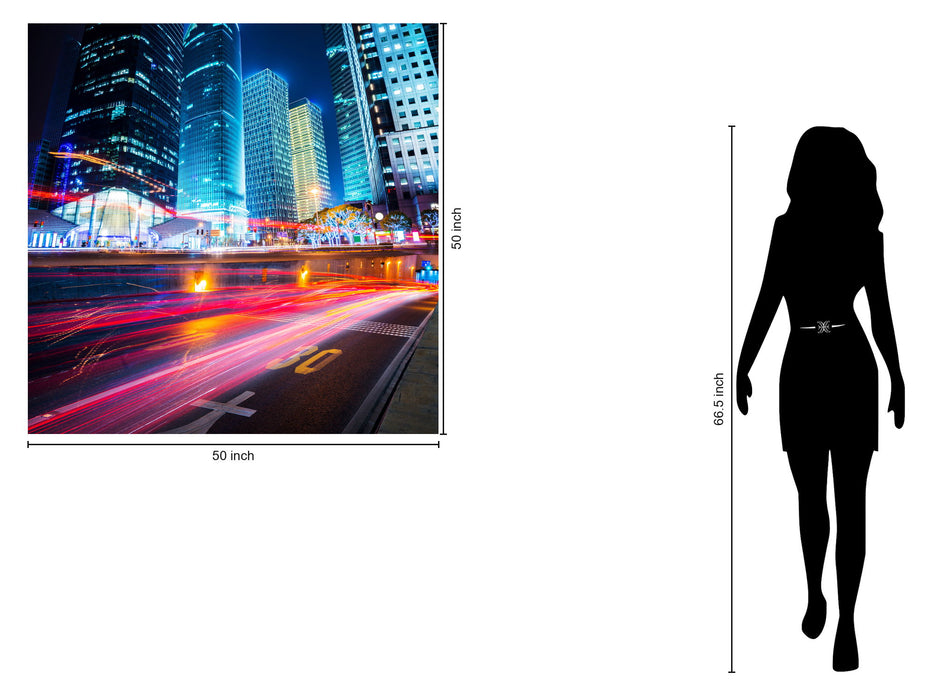 Tempered Glass With Foil - City Scape 3 - Blue