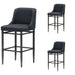 Marvin - Steel Frame Faux Leather Upholstered Bar Height Barstool