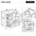 Modern Bathroom Vanity With Sink, Soft Close Drawers & Door, Storage Rack
