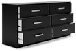 Finch - Six Drawer Dresser - 29'' Height - Black