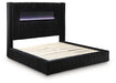 Tayleena - Upholstered Bed With Fireplace And Wireless Audio