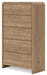 Gramburg - Five Drawer Chest - Warm Natural Brown