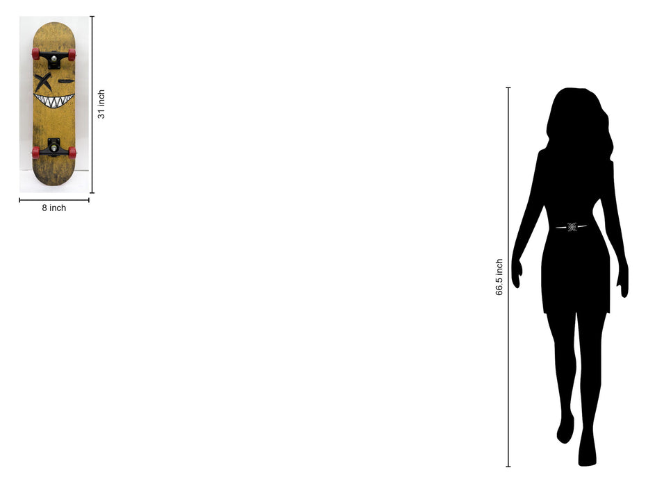 Skateboard - Smile Wink - Yellow