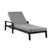 Cayman - Outdoor Patio Adjustable Chaise Lounge Chair In Aluminum With Gray Cushions