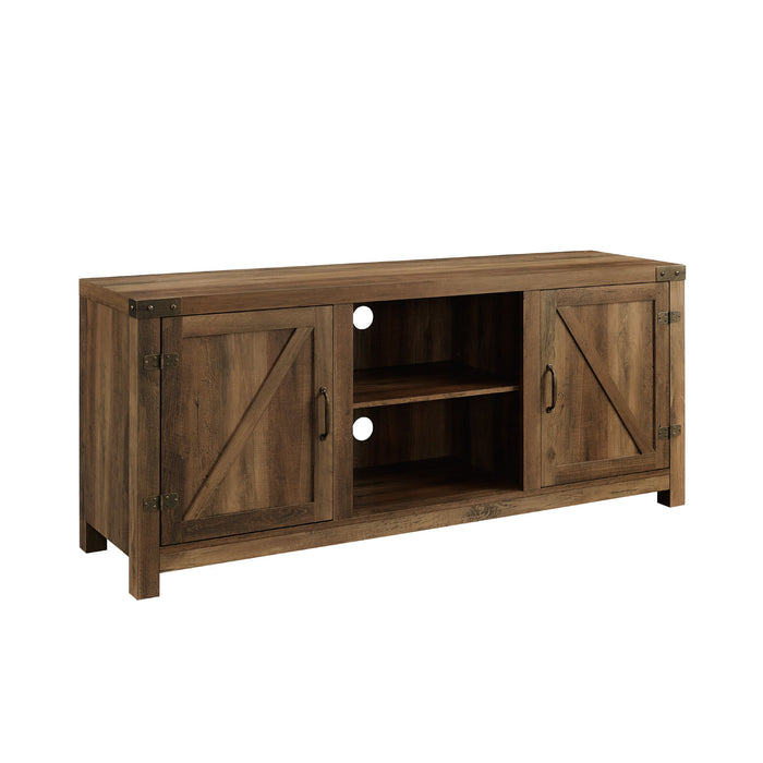 Farmhouse Barn Door TV Stand For TVs Up To 65"