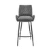 Panama - Fabric 30" Bar Height Bar Stool (Set of 2) - Charcoal / Black