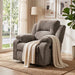 Upholstered Manual Recliner Chair With 3 Adjustable Backrest Positions